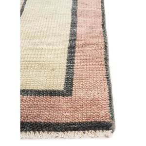 Handmade Beige & <b>Brown</b> <b>Wool</b> Rug Geometric & Abstract Pattern Boho Style for Entryway Hallway & Rectangle Home Use-Model Skwl-389 - Product Image 4