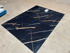 Style européen brillant 60x120 CM 24x48 po. Carrelage de sol en porcelaine Carrelage Lepord Speckled Dark Black Wall Supermarket Hall - Product Image 6