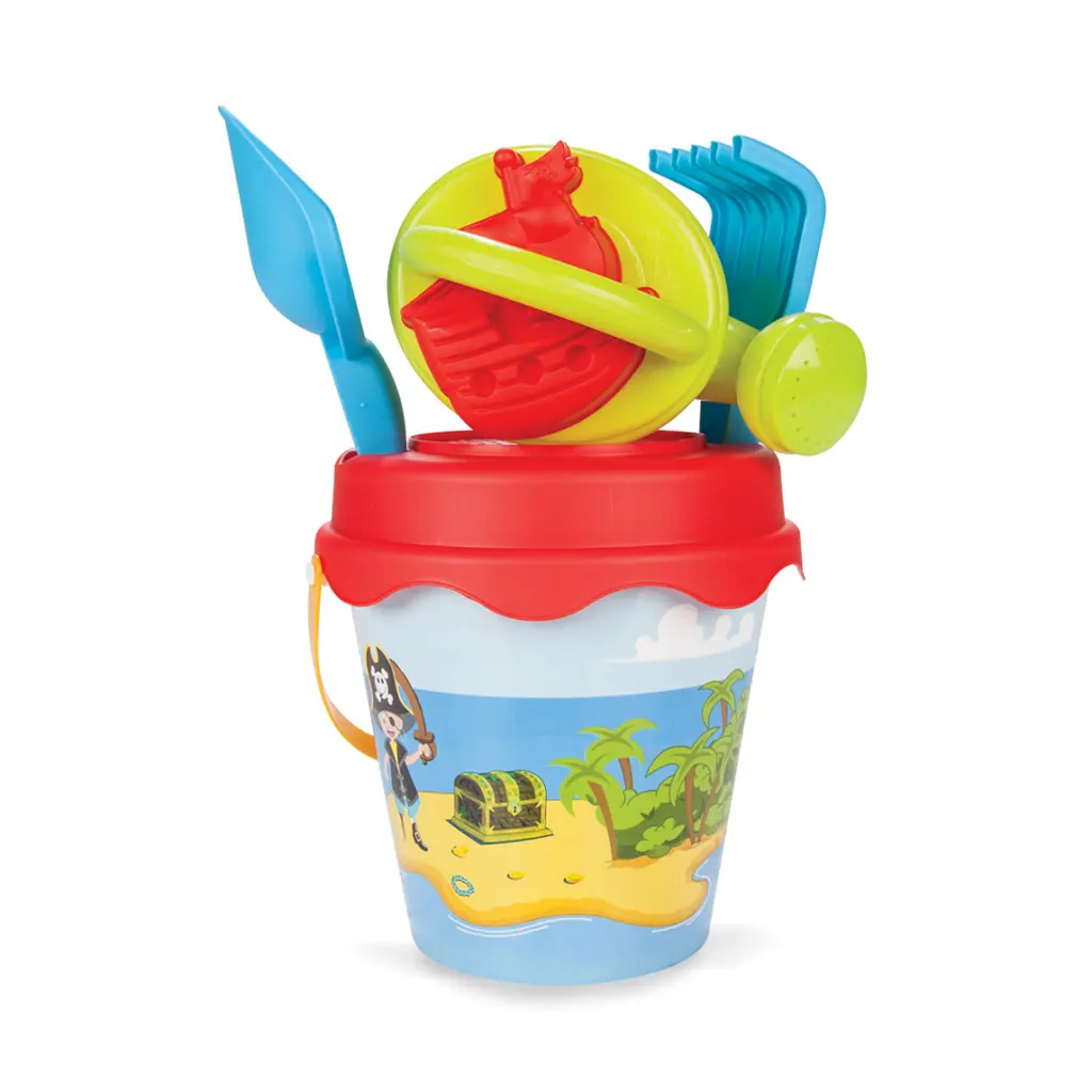 Hochwertiges Großhandel Best Qualität Sweety Bucket Set Kinder Outdoor Sommer-Spielzeug Strand-Spielzeug-Set mit Bewässerungskanne Schaufeln Sandform