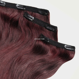 CLIP de grado superior en extensiones de cabello vietnamita virgen humano doble dibujado extremos gruesos hebras saludables mercado de exportación de fábrica OEM - Product Image 1