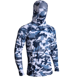 เสื้อฮู้ดตกปลาแห้งเร็ว ระบายอากาศดี ไซส์ใหญ่ ป้องกันรังสียูวี 50+ พร้อมออกแบบโลโก้ตามสั่ง แขนยาว พร้อมหน้ากาก - Product Image 3