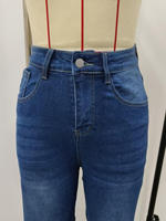Kivotech-Pantalones vaqueros de cintura baja para mujer personalizados, pantalones vaqueros lavados de pierna ancha, estilo recto, venta al por mayor