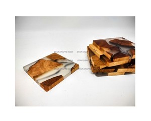 Fábrica al por mayor de alta calidad 10 cm mármol blanco y madera de acacia mejores posavasos para bebidas para soporte de mármol y venta - Product Image 6