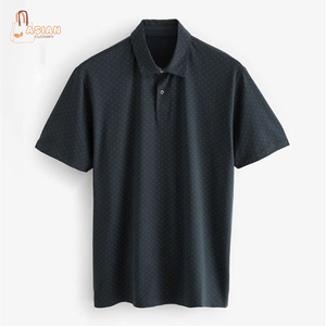 Chemises pour hommes imprimées sur mesure, de haute qualité, élégantes, à col, à manches courtes, en tissu tricoté, couleur unie, prix raisonnable, exportées - Product Image 1