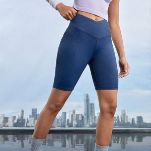 Pantalones cortos de Yoga elásticos de diseño personalizado para mujer, tela transpirable para entrenamientos, promociones de marca, logotipo OEM con diamantes de imitación adecuado - Product Image 2