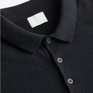 Verano 200g algodón fácilmente lavado hombres Polo Camisetas cuello redondo manga larga Camiseta de hombre - Product Image 5