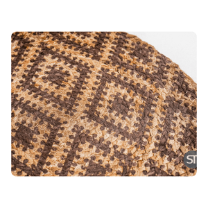 <b>Round</b> Jute Braided <b>Placemats</b> 40 x 40 cm with Decorative Print Ideal for Tableware, Dining Settings, and Everyday Use - Product Image 4