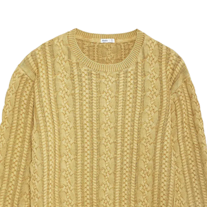 Pull à manches longues en tricot uni pour hommes-Pull décontracté confortable pour l'automne et l'hiver - Product Image 4