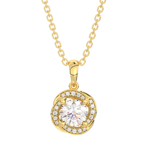 Colgante de joyería fina de oro amarillo de 10K con piedra CZ, colgantes personalizados elegantes para mujer para hacer joyas, rodio y chapado en oro - Product Image 4