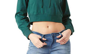 Sudadera con Capucha de Alta Calidad Hecha a Medida para Mujer, Ropa de Invierno con Logotipo Frontal, Estilo con Capucha, Venta al por Mayor, Cómoda Sudadera Corta para Mujer - Product Image 4