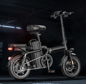 Bicicleta Eléctrica de 14 Pulgadas con Batería de Litio de 48V 8Ah, Motor sin Escobillas, Cuadro de Acero Aleado, Doble Suspensión, Frenos de Disco Mecánicos y Pedaleo Asistido - Product Image 2