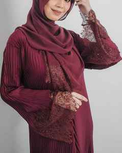 2022 Dubai Abaya hermoso diseño marroquí negro Kaftan hecho a mano poliéster tradicional musulmán ropa para adultos tradicional - Product Image 1