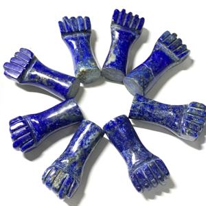 Haute qualité sculpté à la main Lapis Lazuli pierres précieuses hommes Design pierre bijoux avec main humaine sculptée pierre précieuse naturelle en vrac - Product Image 2