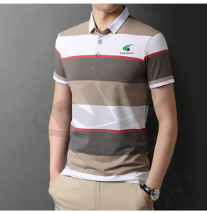 Vente en gros de polos à logo personnalisé avec motifs imprimés solides Polos pour hommes de haute qualité Tenue décontractée d'été Nouvelle arrivée Fit - Product Image 4