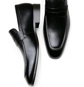 Chaussures en cuir pour hommes à lacets noirs printemps respirant Durable décontracté chaussures de fête en plein air - Product Image 5