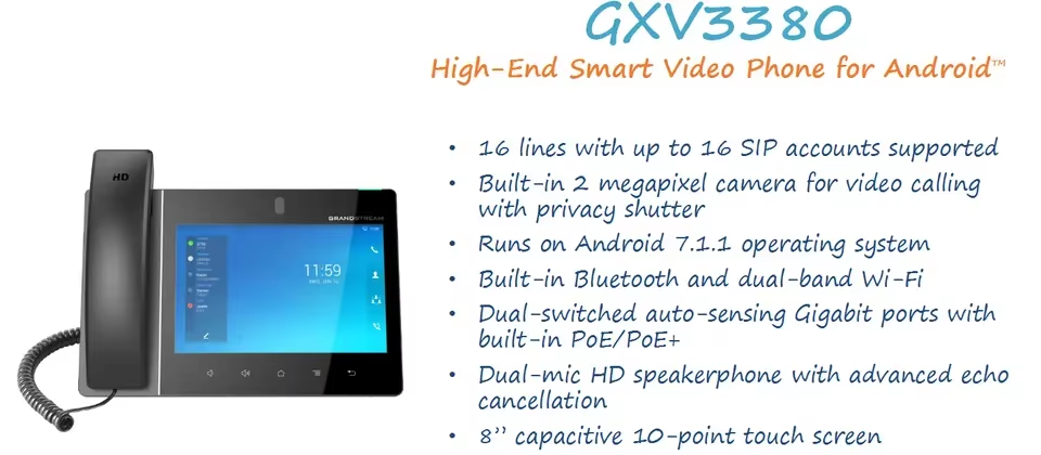 HD Grandstream GXV3380 IP Video Phone Grandstream GXV3380 · image 5
