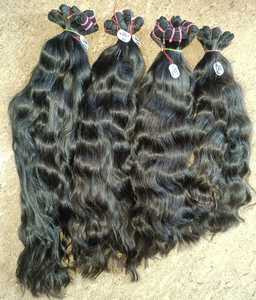 Extensions de cheveux humains vierges indiens 28 pouces, perruques en dentelle, lisses, Remy, simple trame, naturelles 1B, résistantes à la chute, douces - Product Image 2