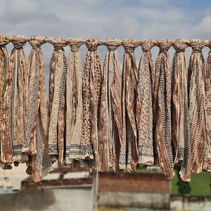 Hand Block Printed Pareo Sarongs Beach Cover up <b>Women</b> <b>Head</b> <b>Scarves</b> Size 72x44 Inches Wholesale and Low Price Bagru Print - Product Image 2