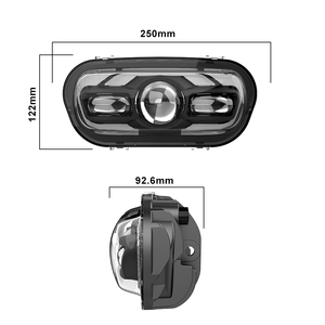 Faro LED para Motocicleta con Certificación DOT, Luz Alta y Baja, Estilo King <span class=keywords><strong>Fat</strong></span> Boy para Harley <span class=keywords><strong>Fat</strong></span> <span class=keywords><strong>Bob</strong></span> 2008-<span class=keywords><strong>2019</strong></span> - Product Image 6