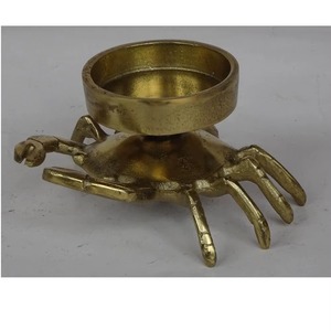 เชิงเทียนรูปปูสีทองตกแต่งอย่างโฉบเฉี่ยวสำหรับห้องนั่งเล่นออฟฟิศพื้นที่ในบ้านออฟฟิศ - Product Image 1