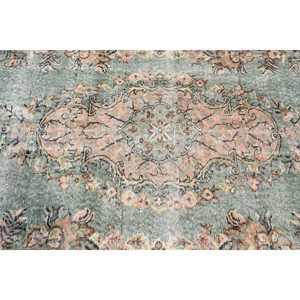 Tapis vintage, grand tapis de 4,6 x 9,4 pieds, tapis persan vert - Product Image 5