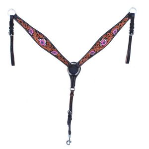 Juego de tachuelas de cuello y brida con herramientas florales occidentales Cuero Premium tallado a mano - Product Image 3