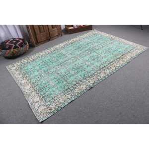 พรมวินเทจตุรกี ขนาด 5.3x8.4 ฟุต (162x257 ซม.) พรมขนสัตว์สีน้ำเงิน - Product Image 2