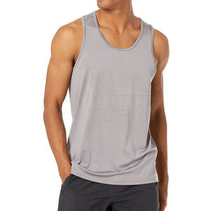 Camiseta sin mangas de patrón sólido informal para hombre más vendida 2025 de punto transpirable y ligero precio para adultos - Product Image 2