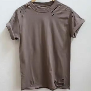 เสื้อยืดระบายอากาศแนววินเทจของผู้ชายผ้าฝ้าย100% ฟอกสีลาย2025ฤดูร้อนกำหนดได้เอง - Product Image 6