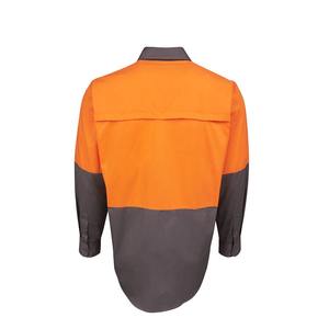 Camisa de trabajo de soldadura personalizada al por mayor camisa reflectante de alta visibilidad de alta calidad ropa de trabajo camisas de seguridad superior - Product Image 2
