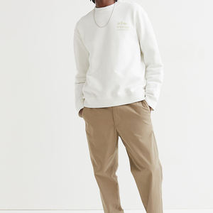 Vente en gros de sweat-shirt à col rond écologique de haute qualité pour hommes polyester/coton Offre Spéciale teint uni pour le printemps - Product Image 2