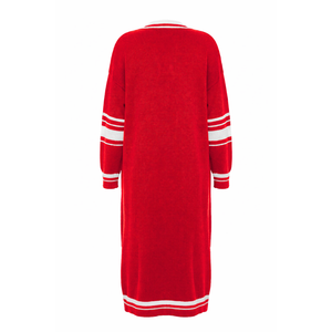 Delta | Sigma | Theta Sorority Long <b>Cardigan</b> <b>Women's</b> Casual Duster <b>Longline</b> Knitwear Acrylic Maxi Front Open Knitted Sweater - Product Image 3