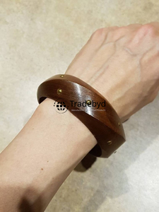 Wedding Wear <b>Wooden</b> <b>Bangles</b> Set for Ethnic Fashion Party Jewelry Handmade by Tradebyd - Product Image 2