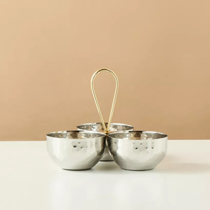 Bols à noix en métal Conament Hot Seller Bol à salade et à fruits décoratif pour la maison Bol à noix pour comptoirs Dessus de table Usine directe Inde - Product Image 4