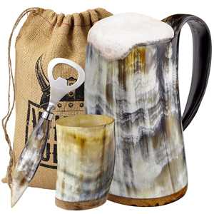 2025 dernière conception corne de buffle tasses personnalisation prix de gros Viking boire corne de boeuf tasse qualité chaude caractéristique écologique - Product Image 4