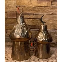Table de fête décorative élégante en acier finition argentée, design unique, multi-usages, vaisselle de fête personnalisée pour le Ramadan, l'Aïd, le Hajj et les festivals