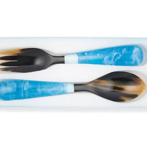 Couverts en bois de bouleau écologiques faits à la main, cuillère et fourchette personnalisées, vaisselle pour les mariages - Product Image 1