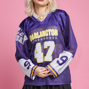 Maillot de football américain en mesh pour femmes 2026, maillot de rugby brodé pour hommes, uniforme d'équipe de haute qualité – Vente en gros - Product Image 3