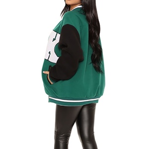 Veste universitaire de haute qualité pour femmes vêtements de sport d'hiver avec fermeture à boutons côtelés à manches longues vêtements d'extérieur mode imprimé techniques - Product Image 4