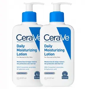 CeraVe 데일리 모이스춰 라이징 로션 | 8 온스 | 히알루 론산을 사용한 건성 피부를 위한 페이스 & 바디 로션 | 무향