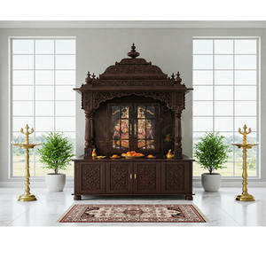 Grand Temple en Bois Sculpté à la Main pour la Maison Vente Chaude Personnalisé Grande Taille Bois de Teck Sculpture de Paon Pooja Mandirs Vente en Australie - Product Image 5