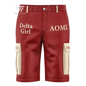 Delta GRIEGO | Sigma | Theta DST Sorority Clothing Listo para enviar Pantalones cortos de carga de longitud larga bordados - Product Image 1
