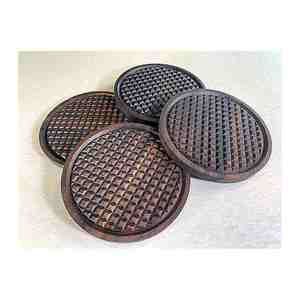 Vente chaude avec un prix raisonnable Artisanat Broderie Dessous de verre Noyer Sheeshm Bois Conception personnalisée Artisanat en Inde - Product Image 3