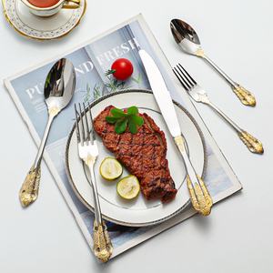 Ensemble de couverts de luxe en acier inoxydable, finition miroir, fourchette, couteau, cuillère pour hôtel et mariage à prix avantageux - Product Image 6