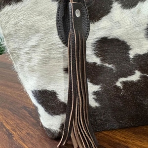 Sacs à main tendance pour femmes, fabriqués à la main en cuir de vache véritable avec poils, sac fourre-tout - Product Image 3