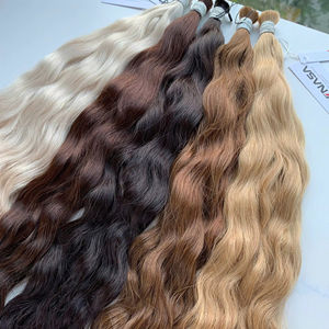 ผมมนุษย์แบบ100% ผมตรงจากเวียดนามแบบมีห่วงสองชั้นสไตล์นุ่ม - Product Image 1