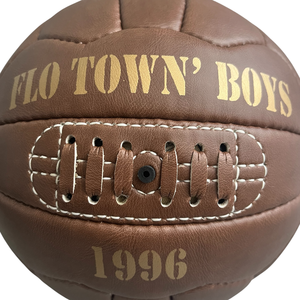 Ballon de football personnalisable en PU Rexene à 18 panneaux, style vintage antique, haute aération, durable, taille 5, base en bois classique - Product Image 2