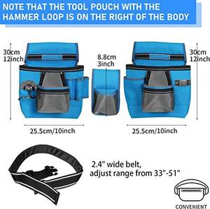 Ceinture à outils en cuir PU personnalisée de qualité supérieure avec support de plate-forme pochette organisateur de travail de charpentier prise en charge OEM - Product Image 4