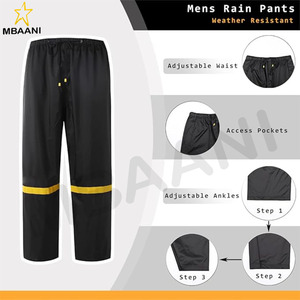 Combinaisons de pluie pour hommes, veste et pantalon imperméables à capuche, imperméables respirants, équipement de pluie pour les activités de plein air et le travail - Product Image 3