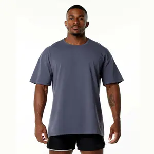 Мужская футболка с коротким рукавом и круглым вырезом, 94% хлопок, 6% спандекс